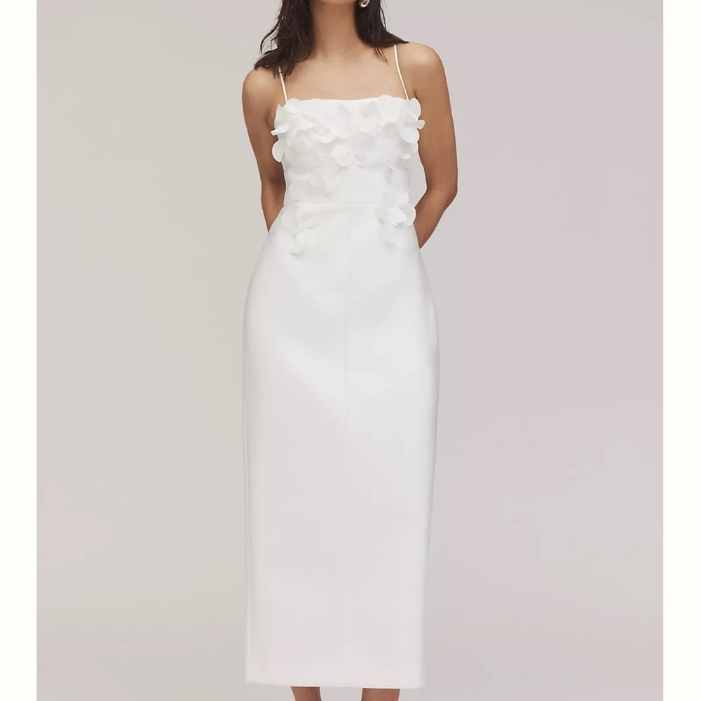 Acler White Dress with Floral Details